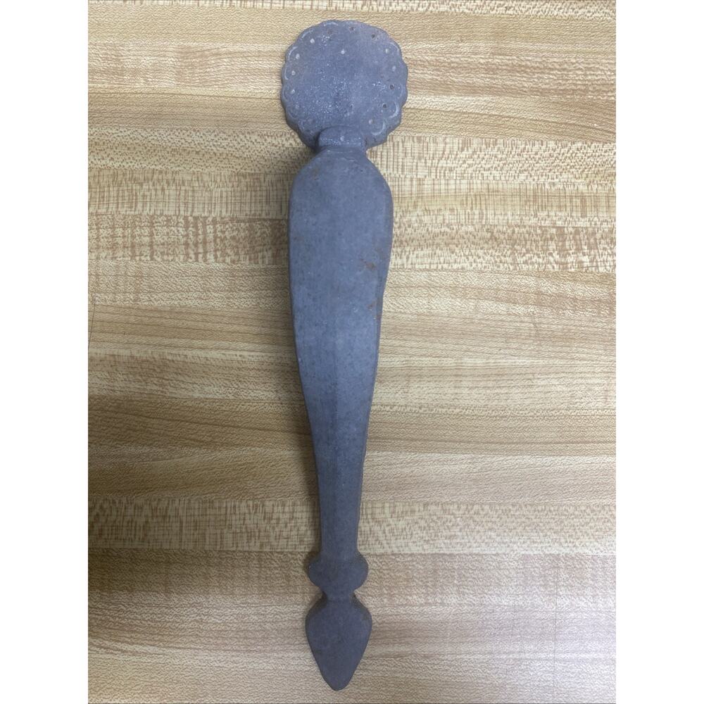 Vintage 10.75” Pot Metal Iron Door Handle Pull Fixture Salvaged